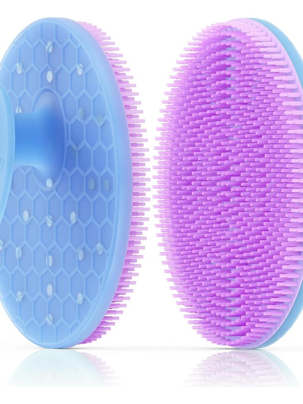 Magnetic Silicone Body Scrubber, Hygienic Shower Brush, Purple
